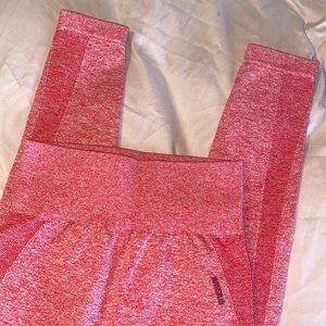Red Seamless Gymshark Leggings